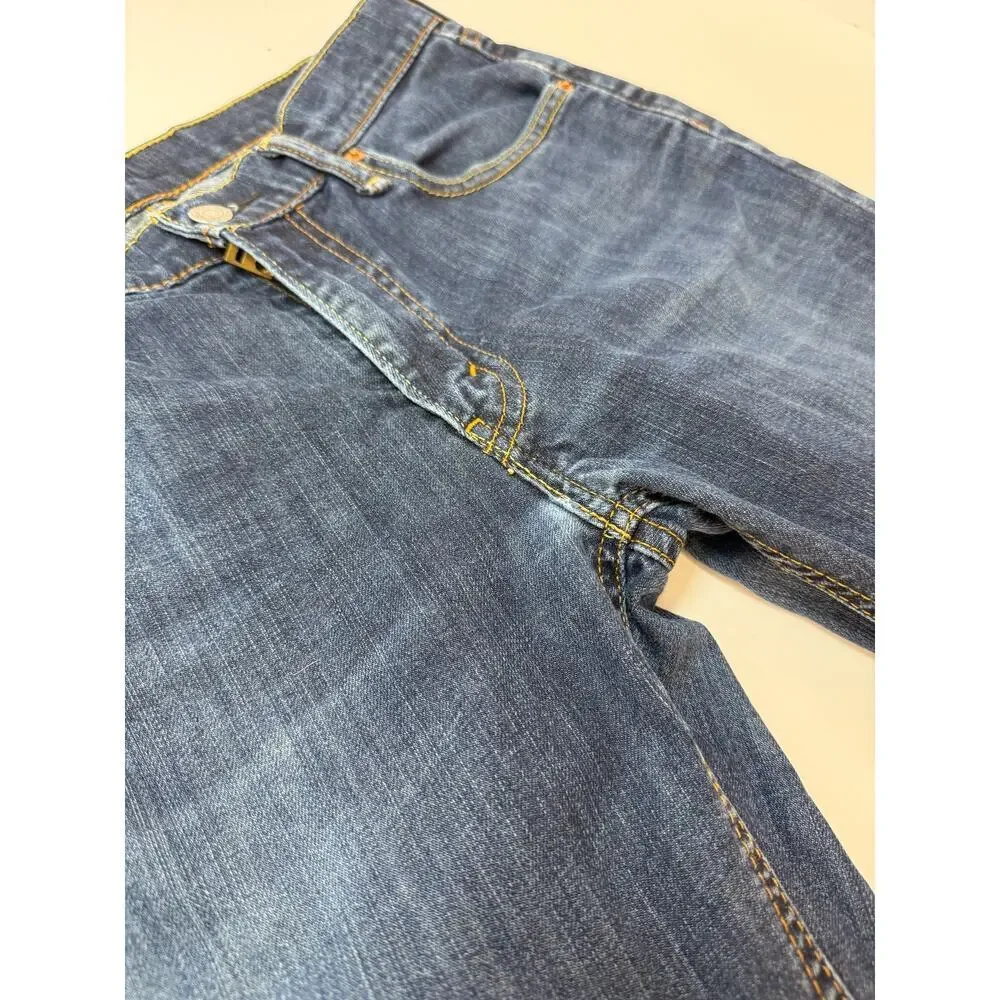 Blue Denim Jeans Straight Leg Classic 5 Pocket Medium Wash Everyday Levis 30x30